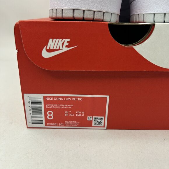 Nike Shoes Dunk Low Retro “White Pure Platinum” 2023 - Picture 5 of 5